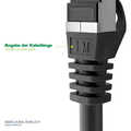 InLine® Patch Cable S/FTP PiMF Cat.8.1 halogen free 2000MHz black, 0.25m
